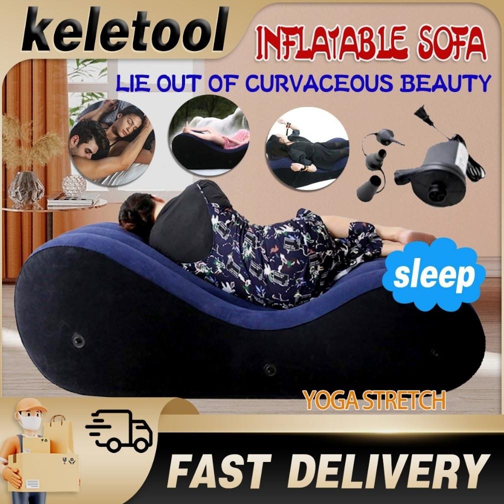 Air Sofa Angin Dengan Pompa Portable Inflatable Portable Inflatable Kamasutra Tantra Sofa Bed Kasur