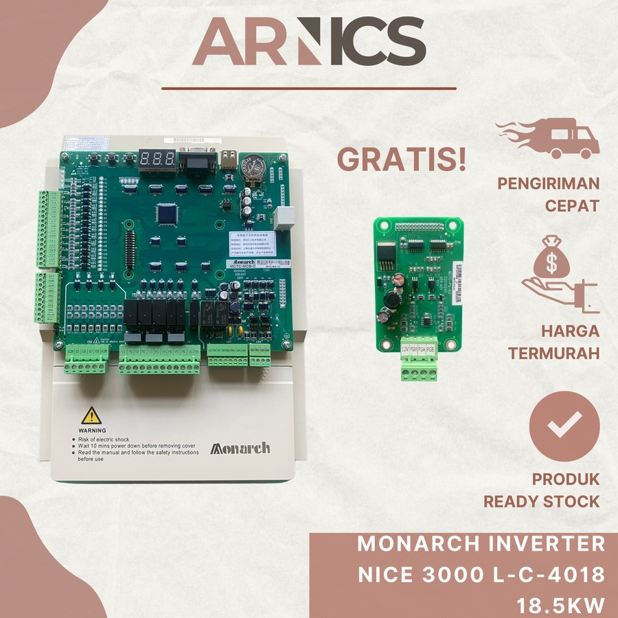 Monarch Inverter NICE3000 L-C-4018F (18.5kw) Non Protocol