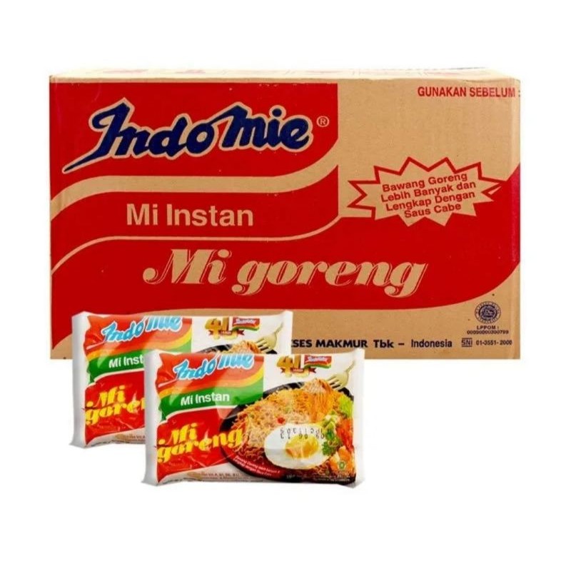 

INDOMIE GORENG MI INSTAN 1 DUS ISI 40 PCS