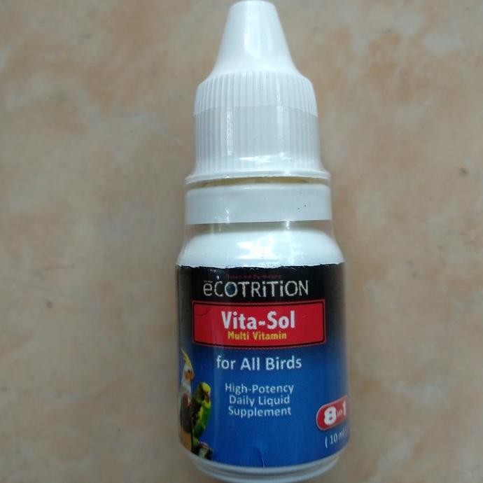 Rt-4 Kt78 Vitasol High Potency 10 Ml Vita-Sol Doping Vitamin Pleci Import Juga Semua Burung Lovebird