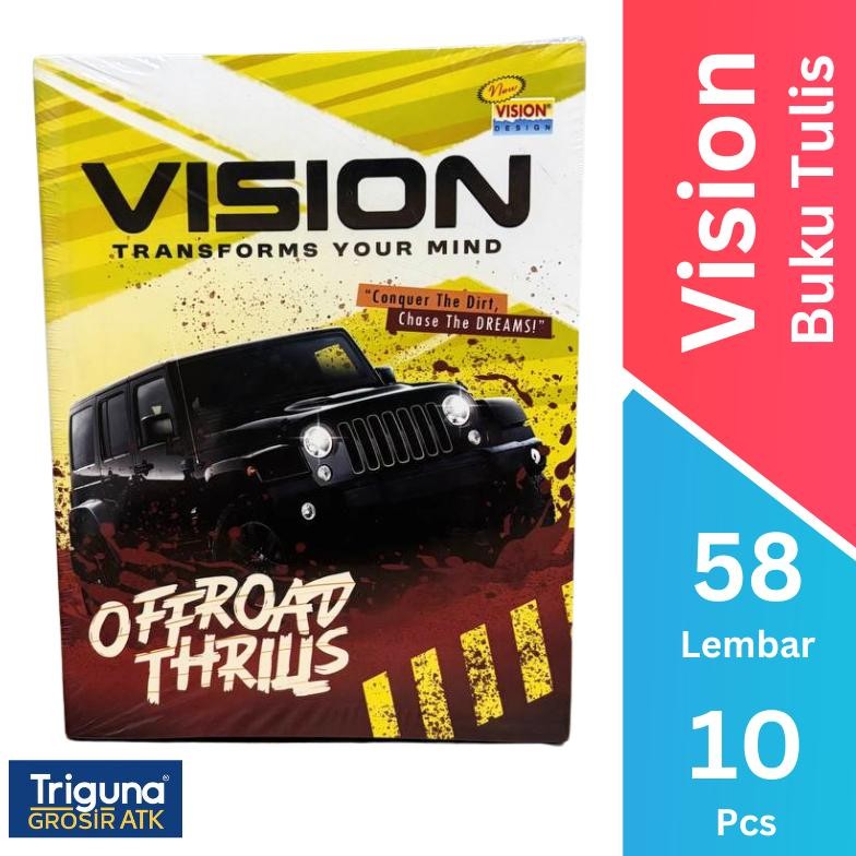 

READY STOCK Buku Tulis Vision 58 Lembar 1 Pack (10 pcs)