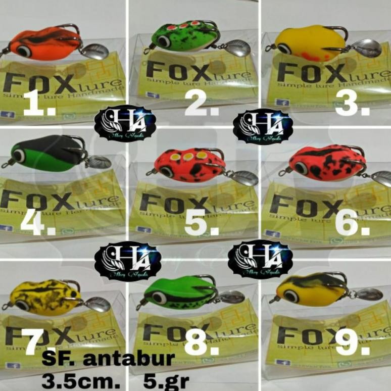 SOFT LURE/SOFT FROG/UMPAN CASTING/IKAN GABUS/UMPAN TIPUAN/CASTING GABUS/KODOK KARET/FOXLURE/FOX LURE