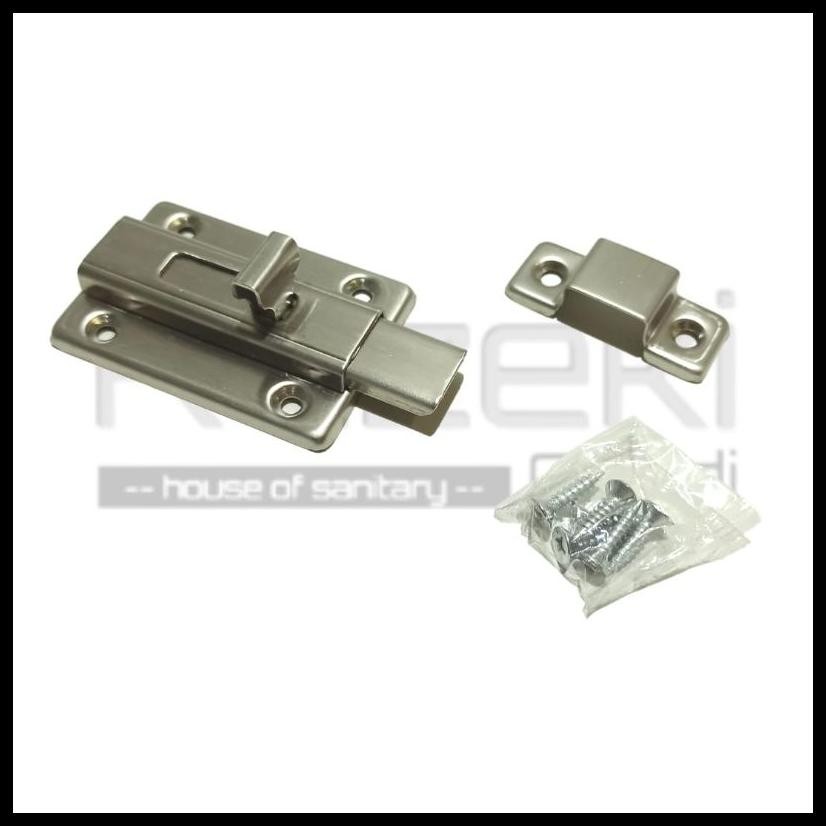 GRENDEL PINTU STAINLESS - SLOT PINTU WC - SELOT PINTU KAMAR MANDI