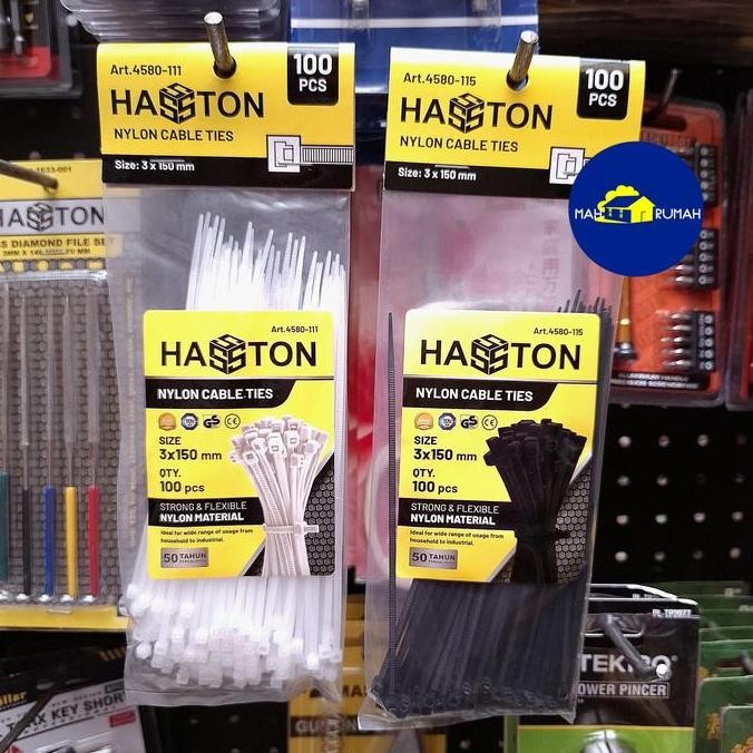 

CABLE TIES TIE Kabel Tis 10cm 15cm 20cm Hitam Putih - HASSTON PROHEX [KangOemah]