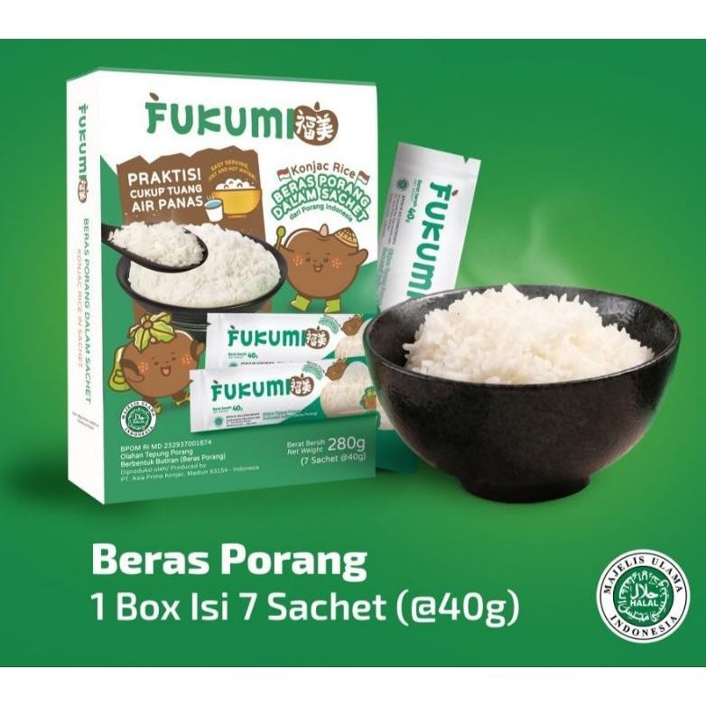 

Fukumi Beras Porang 1Box Isi 7 Sachet(40Gr)