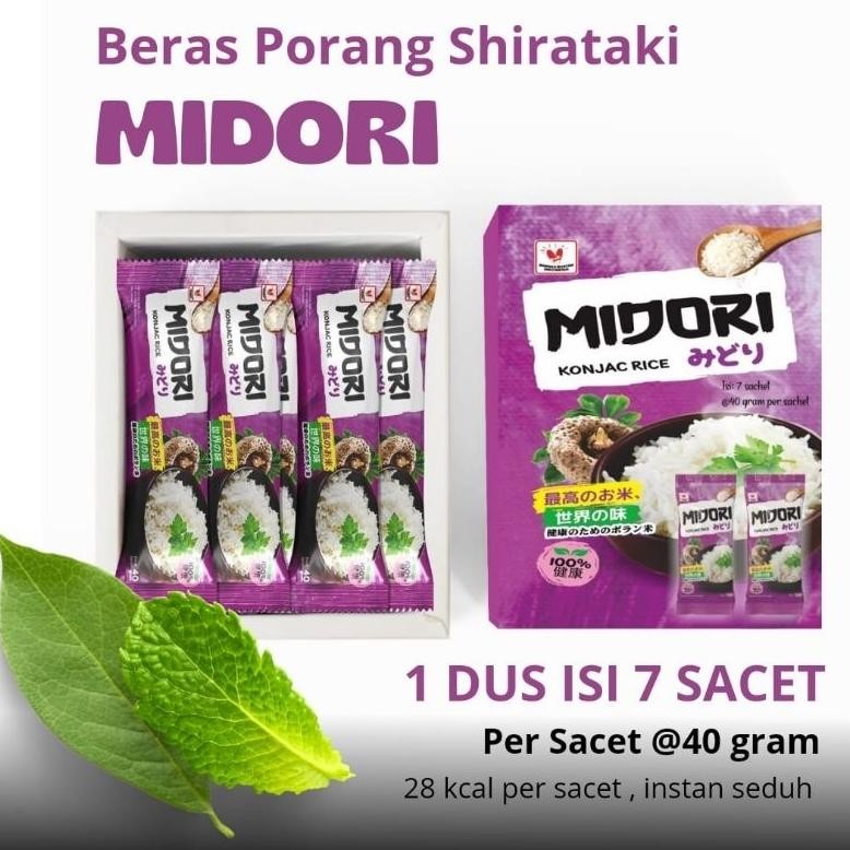 

Beras porang shirataki instan Midori 1 Box isi 7 Sachet