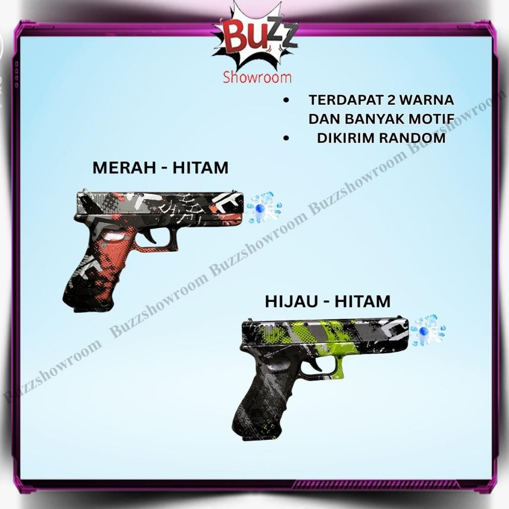New Tembakan Anak Handgun Watergel Mainan Glock Graffiti Water Gel