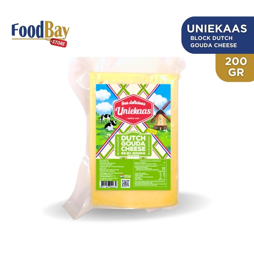 

UNIEKAAS Block Dutch Gouda Cheese 1 Kg / Keju Gouda Blok 1kg