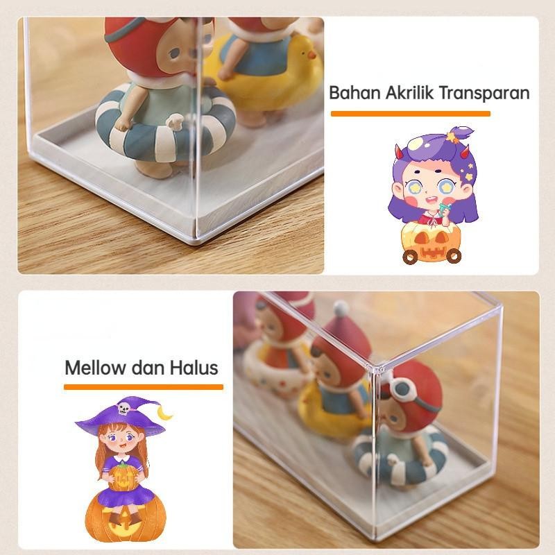 Kotak Display Acrylic Display Box Figure Display Showcase Box Figure Storage Organizer
