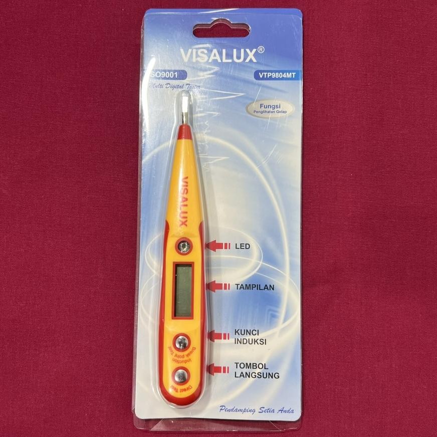 New - VTP9804MT Obeng Tespen Test Pen Digital Volt 12-250V AC DC Visalux