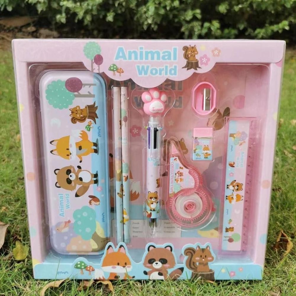 

[SERBALAKU](KTPS.2)KOTAK PENSIL SETT / STUDY SET STATIONERY SET ALAT TULIS SEKOLAH ANAK SET ATK MOTIF
