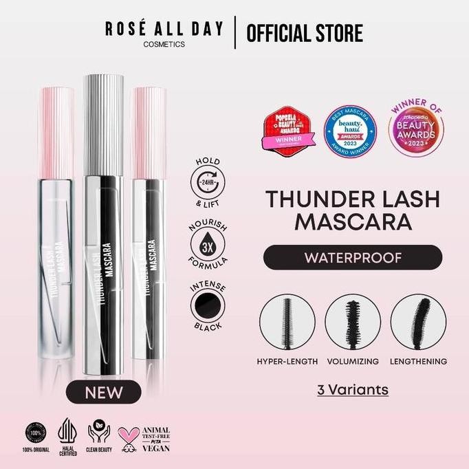 ROSE ALL DAY All New Thunder Lash Mascara Original - Maskara BEN