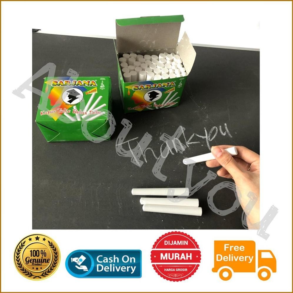 

Terbaru Kapur Tulis Papan Blackboard Chalk 1 Box Isi 50 Warna Putih Murah Bahan Terbaik
