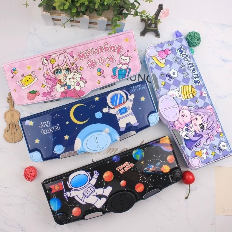

Tempat pensil alat tulis anak / Perempuan / dinosaurus / Astronot kotak pensil anak laki laki Karakter multifungsi