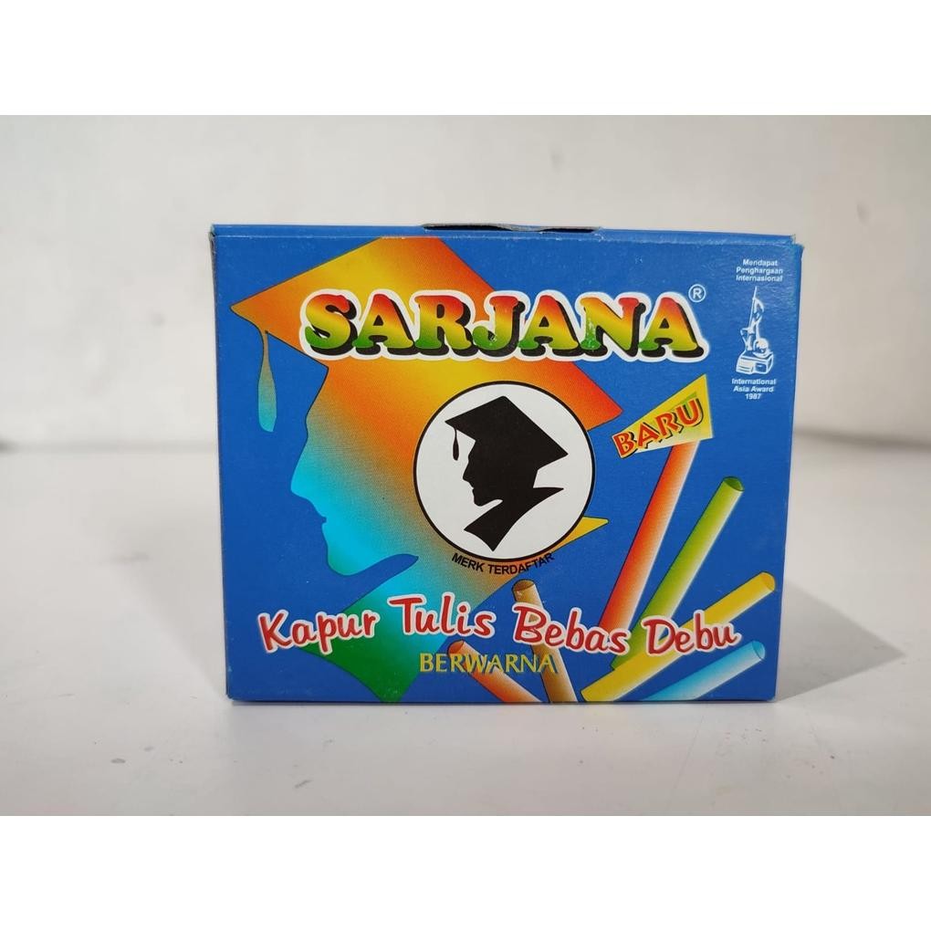 

Original Kapur Tulis Sarjana Berwarna Isi 50 Batang Bahan Terbaik