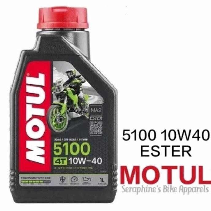 Paket Motul 5100 10W40 +Filter Oli Denso Ninja 250Fi Z250Fi Versys Er6 - Asli