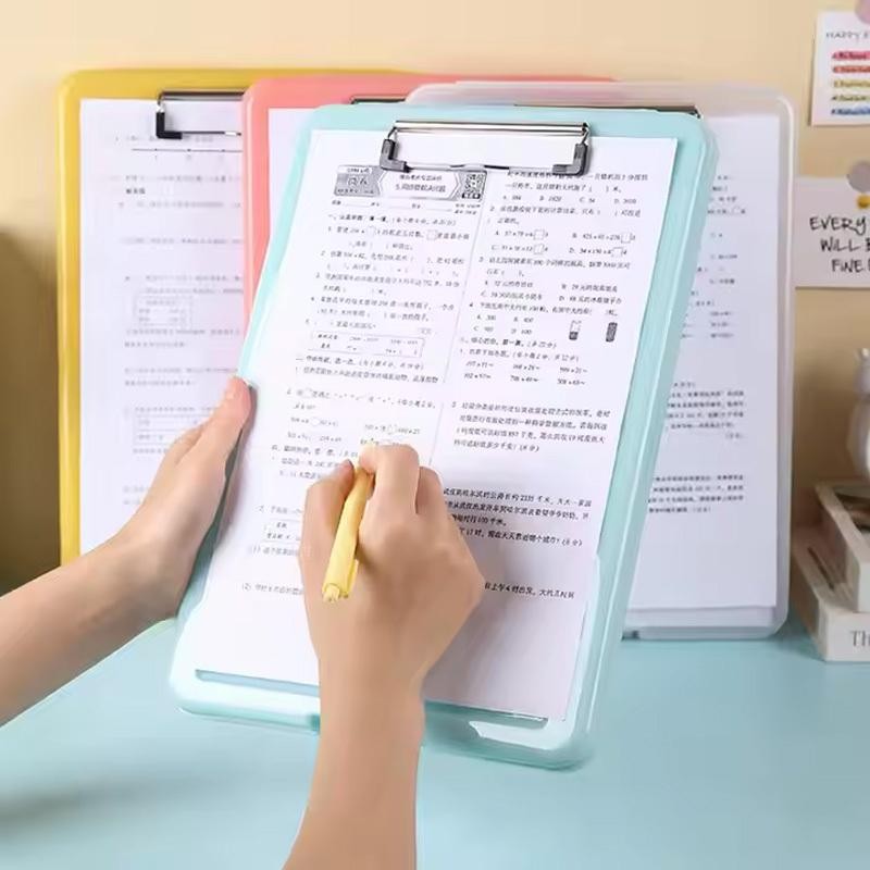 

A4 2 In1 Clipboard + Storage Alas Papan Ujian Papan Jalan Klip Kertas Ujian Clipboard Clip Board