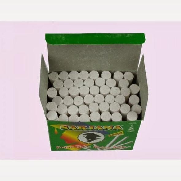 

Hemat Kapur/Kapur Papan Tulis/Kapur Tulis Warna Putih Sarjana - 1 Kotak Isi 50 Batang Good Quality