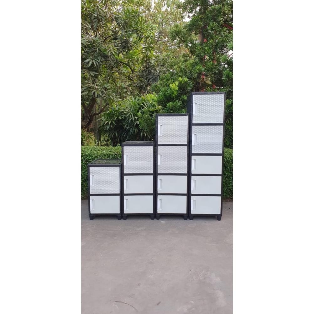 AKAKO - Lemari Pakaian Plastik Akako Swing Jumbo Catur Mix Susun 2, 3, 4 & 5