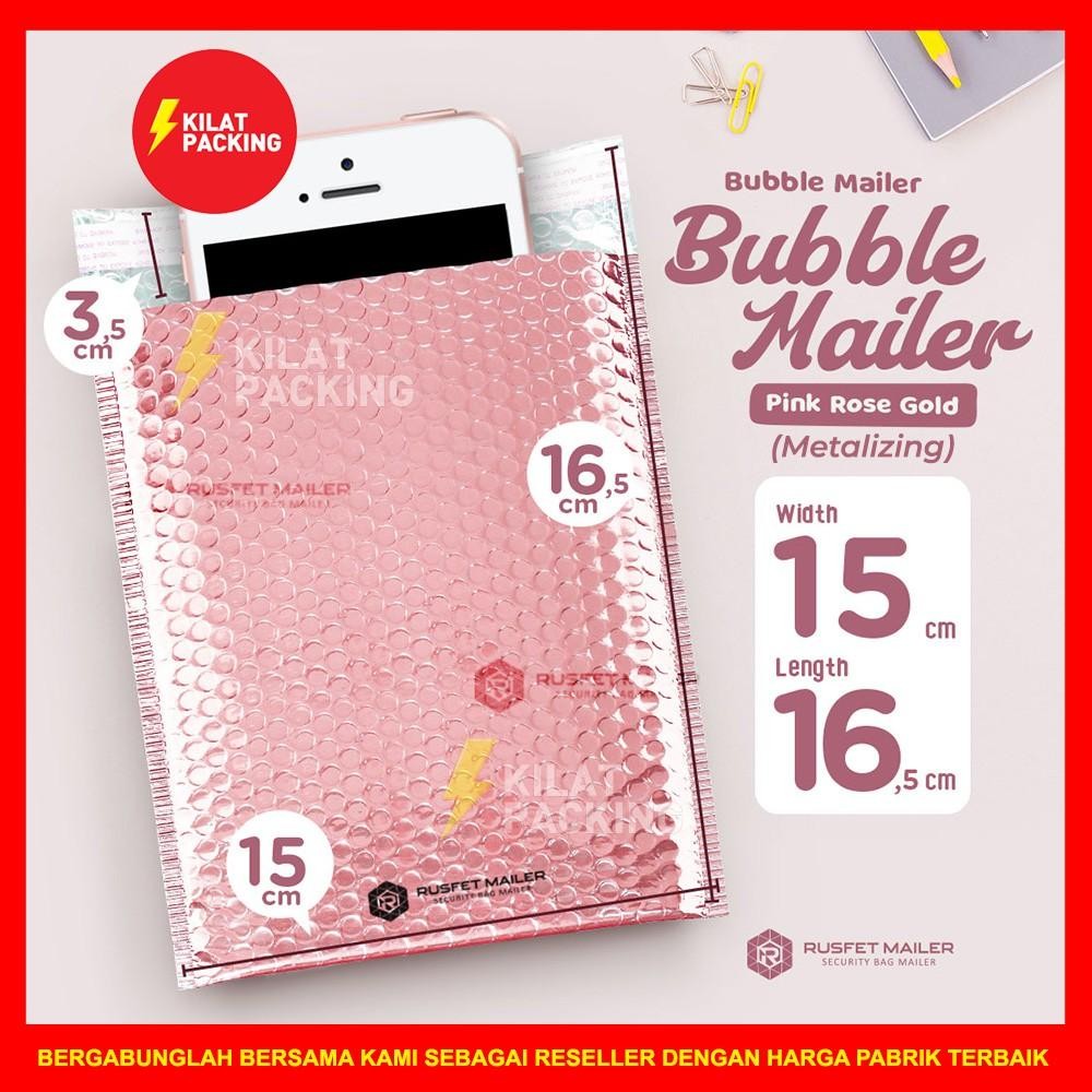 

Amplop Bubble Murah | Bubble Mailer Premium | Polybubble Murah Motif Pink Rose Gold 15Cm X 16.5Cm