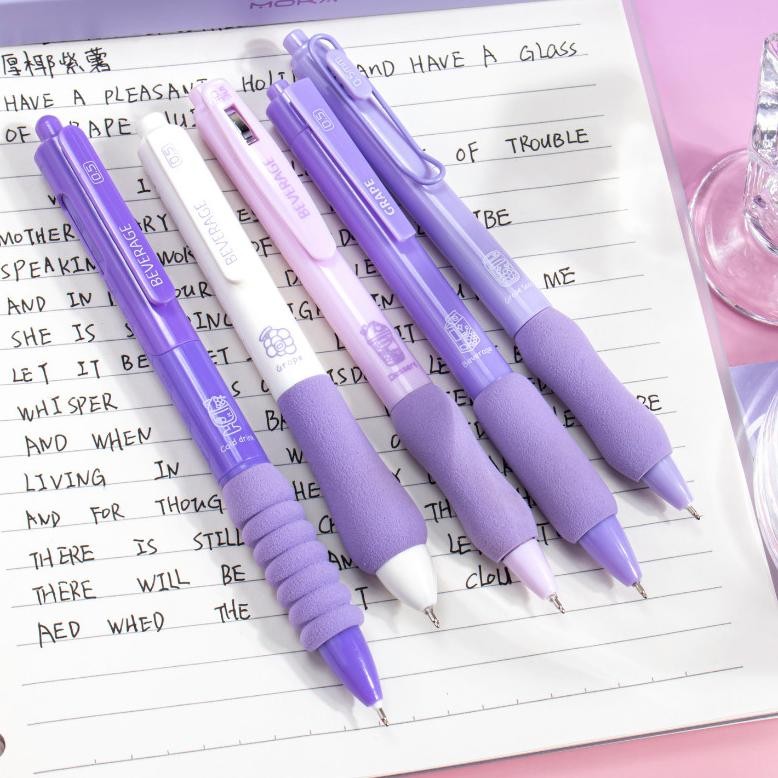 

Mudah Digunakan Moka Pulpen Gel Mekanik 1 Set 5 Pcs Lucu / Pulpen Mekanik 0.5Mm Dengan Bantalan Pastel Color Edition