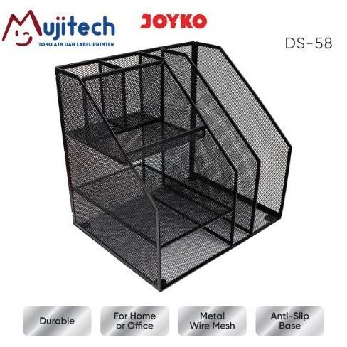 

TERLARIS Joyko Desk Set Tempat Alat Tulis Jaring Metal Pen Holder Organizer Meja Kantor DS-58 Siap kirim