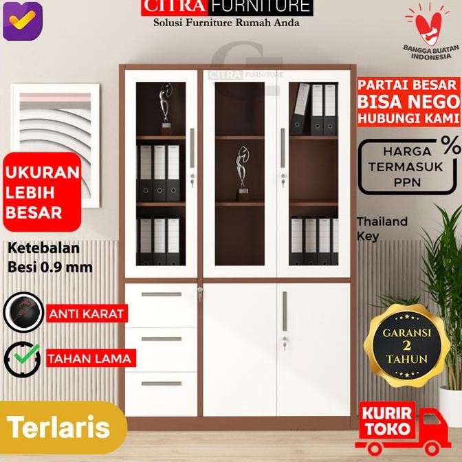 

HOT SALE Lemari Arsip Filling Kabinet 3 pintu Besi Laci|Besi Kantor Dokumen