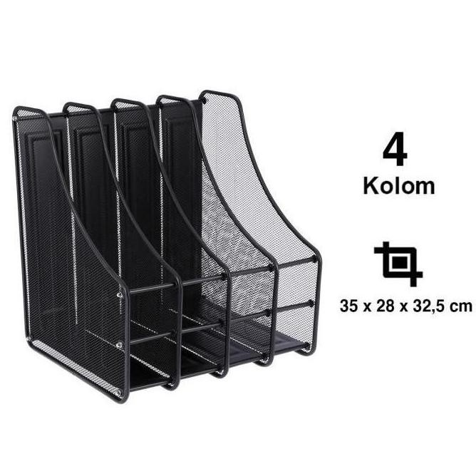 

HOT PROMO BOX FILE 4 KOLOM BESI ANTI KARAT HITAM MAGAZINE BOOK HOLDER FOLIO