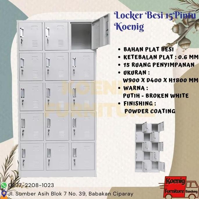 

JUAL Locker 15 Pintu Koenig KG LC15 / Locker Besi Murah / Loker Termurah