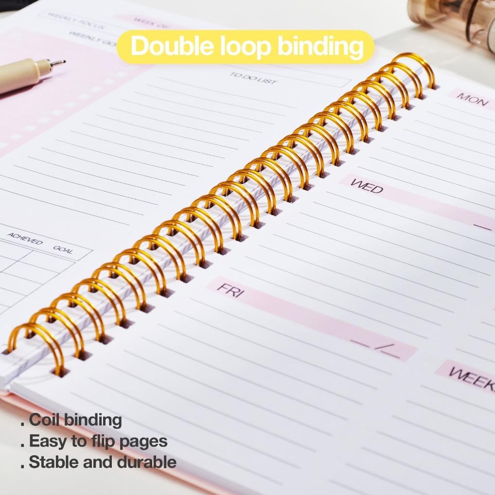 

Trendi [Dotding] 2025 Agenda Perencana Mingguan A5 Notebook Planner Pouch 52 Weeks Planner Jadwal Alat Tulis Perlengkapan Kantor Sekolah Alat Tulis Q046