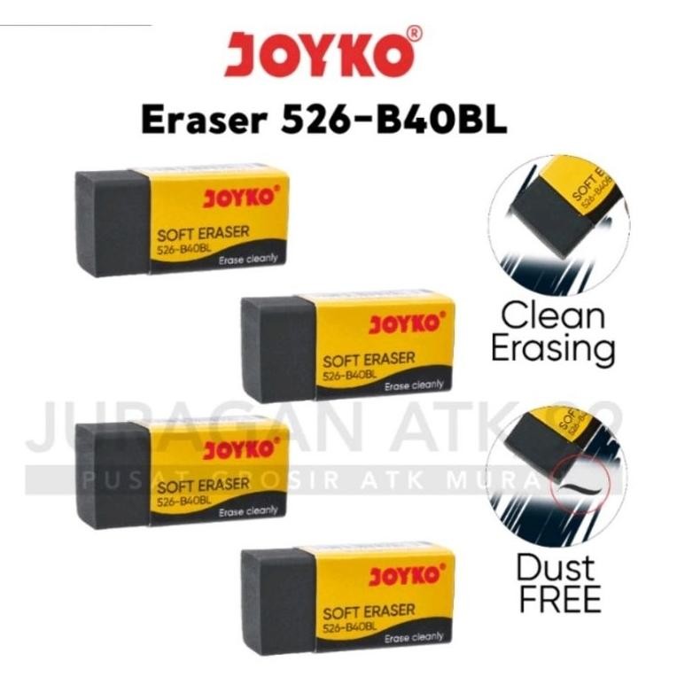 

Premium ( 10 Pcs ) Penghapus Joyko / Eraser Joyko B40L / Eraser 526 B40P Hitam+Putih