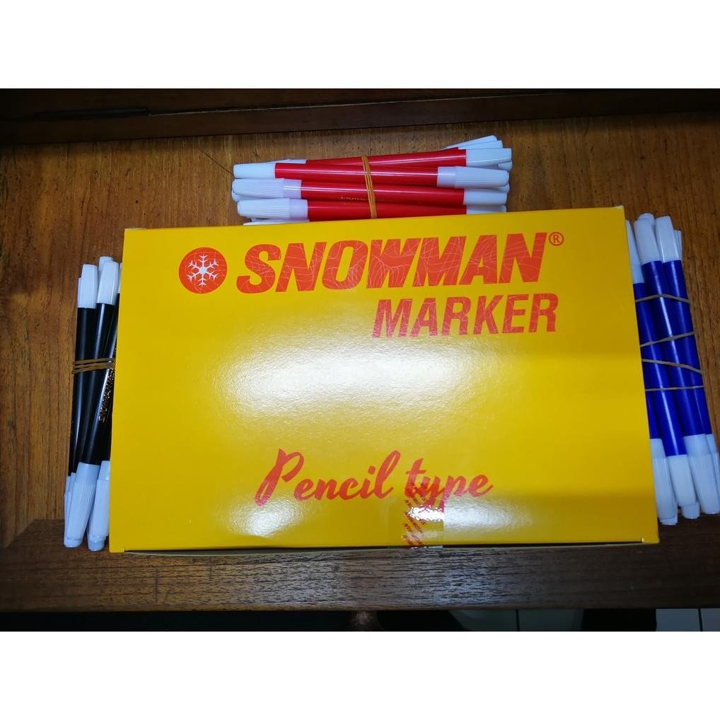 

Mudah Perawatan [Lusin] Snowman Spidol Kecil Marker Pencil Type 12 Pcs