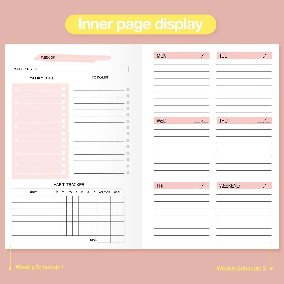 

Free Ongkir [Dotding] 2025 Agenda Perencana Mingguan A5 Notebook Planner Pouch 52 Weeks Planner Jadwal Alat Tulis Perlengkapan Kantor Sekolah Alat Tulis Q046