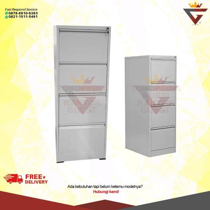 

JUAL Filing Cabinet 4 Pintu Drawer Susun Lemari Besi Arsip 4 Laci