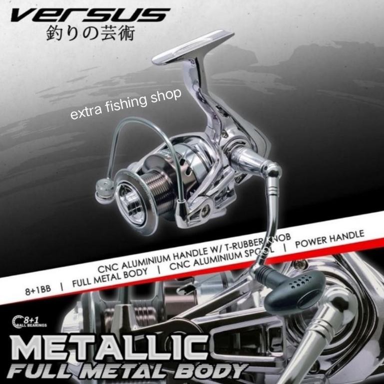 TERLARIS REEL VERSUS METALLIC 2000 3000 4000 6000 FULL METAL BODY || POWER HANDLE Fishing Reel 8+1BB