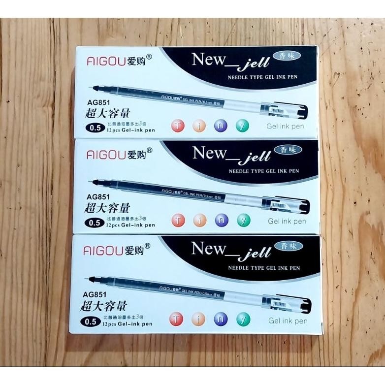 

Premium Bolpen Aigou New Gell Xui Zua Ada Gambar Aple 0.4 Mm / Isi 12 Pcs