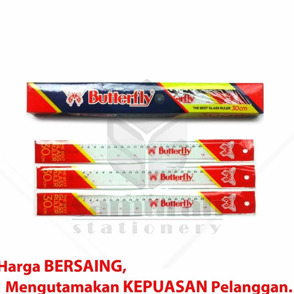 

Eksklusif Penggaris Plastik Buterfly 30 Cm Per Lusin / Mika Glass Ruller Butterfly / Alat Ukur Panjang 30 Centimeter 1 Pak