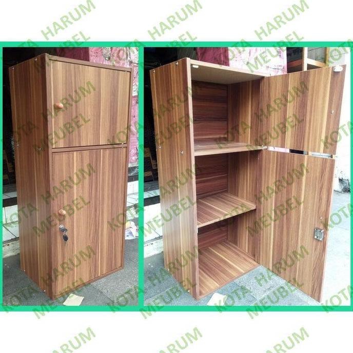 

DISKON lemari rak buku locker loker file arsip 2 pintu pendek tinggi kayu