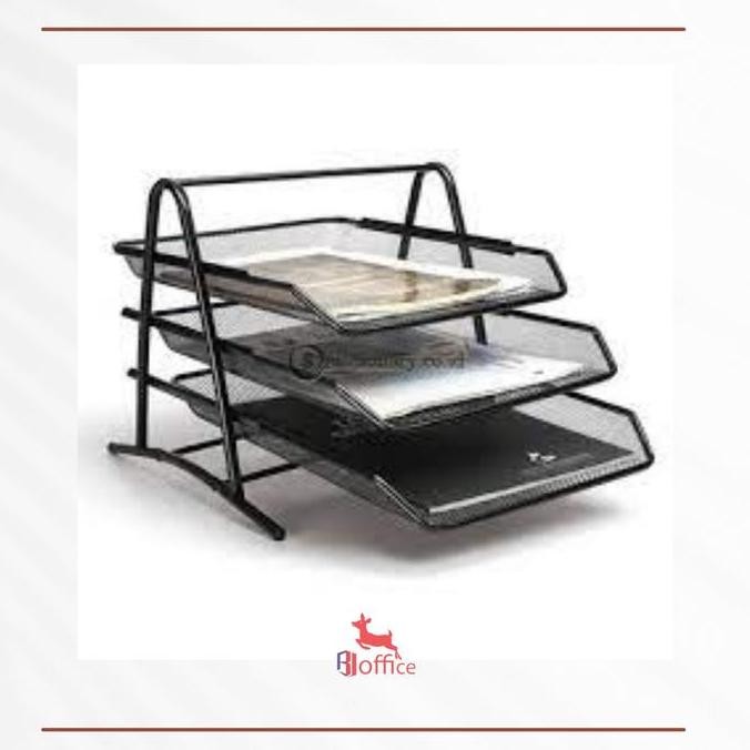 

BRG BARU v tec Rak Surat Susun Besi / Tray 3 Susun Besi / Rak Dokumen