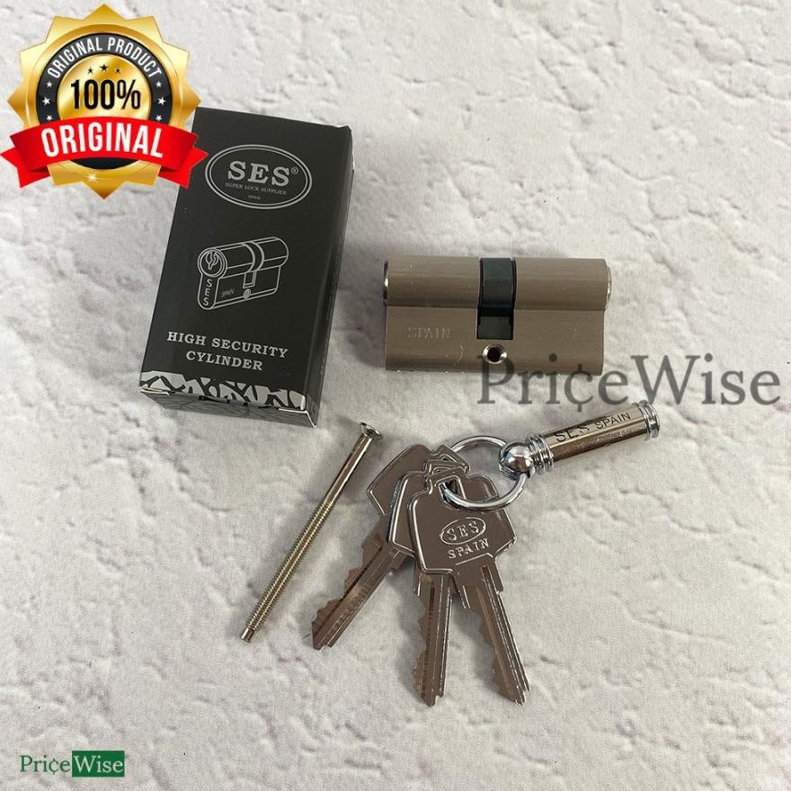 Silinder Kunci Pintu Solid Brass  60 mm SES  Cylinder