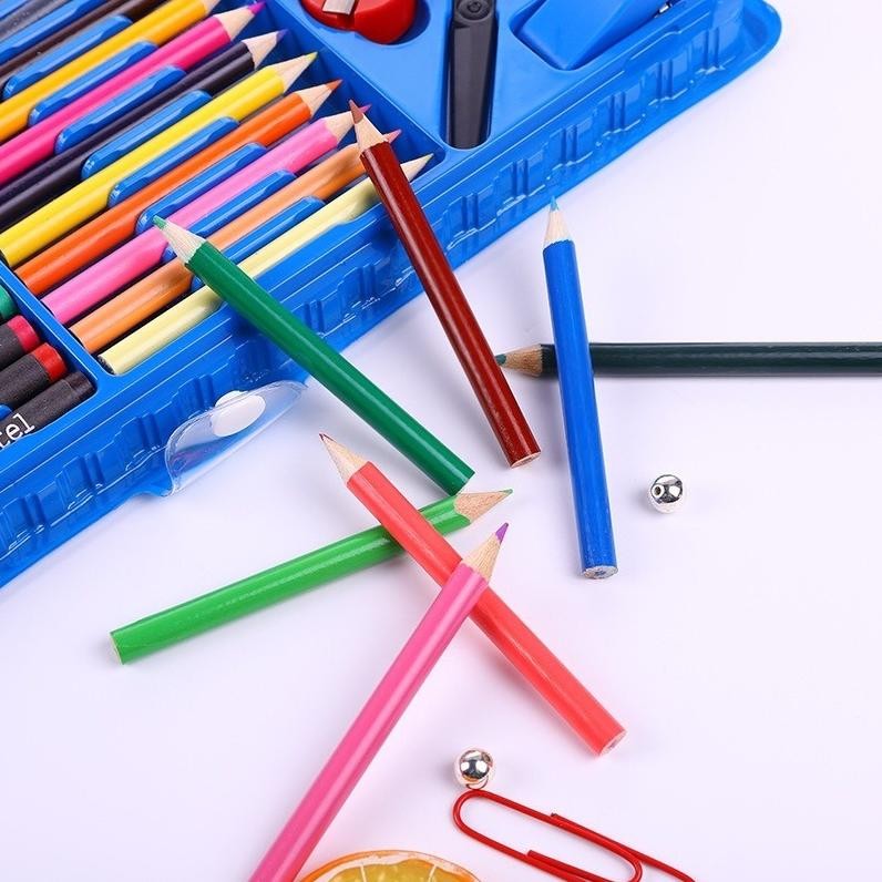 

Termurah Perlengkapan Menggambar Krayon Anak Set Koper 150 In 1 Crayon Full Alat Melukis Mewarnai