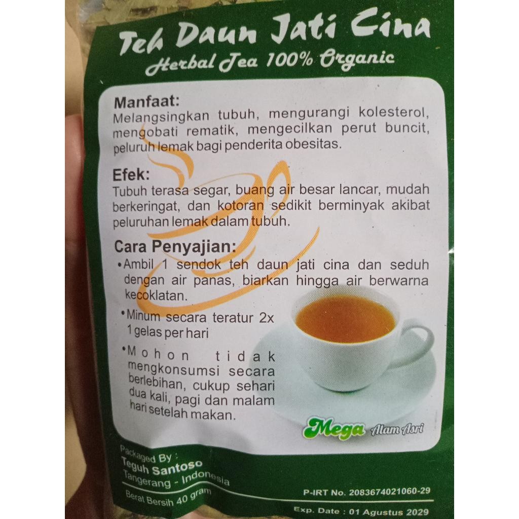 

Teh Daun Jati Cina || Herbal Tea 100% Organic 40Gr