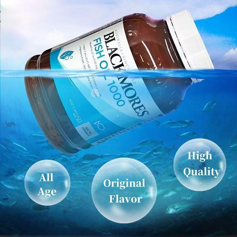 Blackmores Fish Oil 1000Mg 200Kapsul Minyak Ikan Vitamin Melindungi Jantung, Otak, Mata, Sendi Dan P