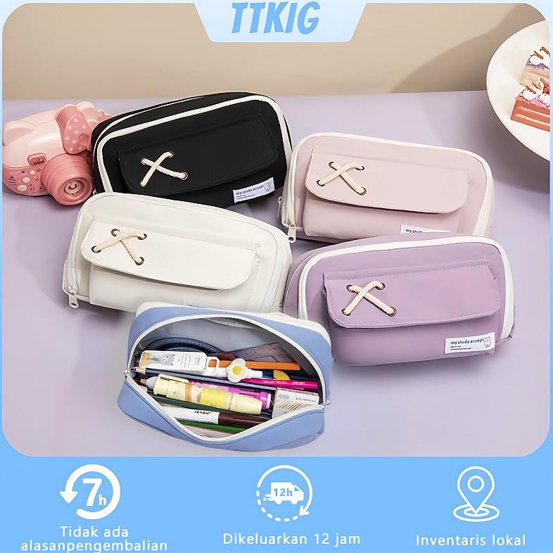 

NEW!!! Kotak Pensil Resleting / Dompet Pensil / Tempat Pensil Resleting / Tempat Pensil Kanvas Ganda Beritsleting