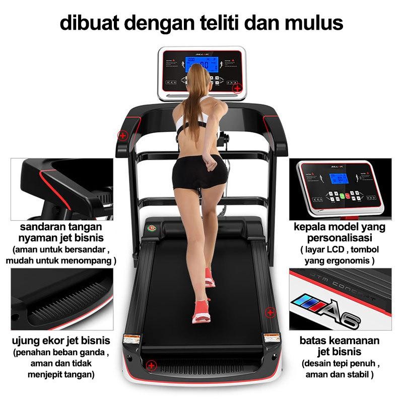 Treadmill Elektrik / Alat Fitness Treadmill / Olahraga Gym Fitness Cardio / 2.5Hp Treadmill Low Watt