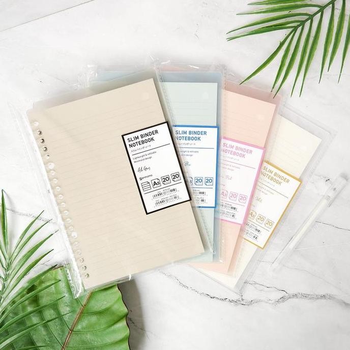 

Big Sale !!! [Creativ] Panmomo Slim File Binder Notebook Blue Grey Kertas