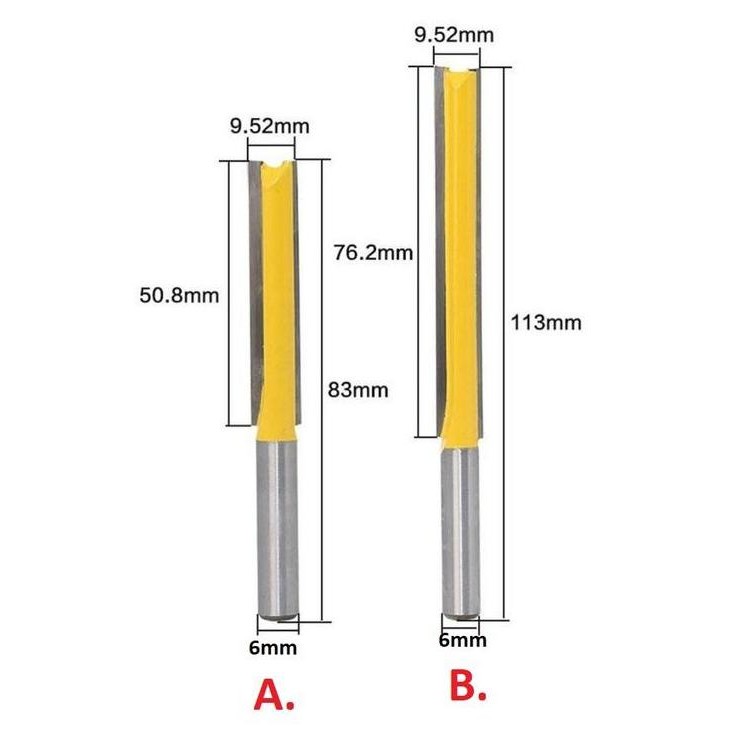 Promo | Mata Profil Lurus Panjang Long Straight Router Bit 50Mm 76Mm 2" 3"