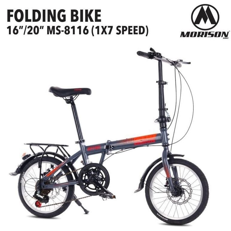 Sepeda Lipat Ukuran 20 Velion 7 Speed Berkualitas / Folding Bike Lipat 20 Velion