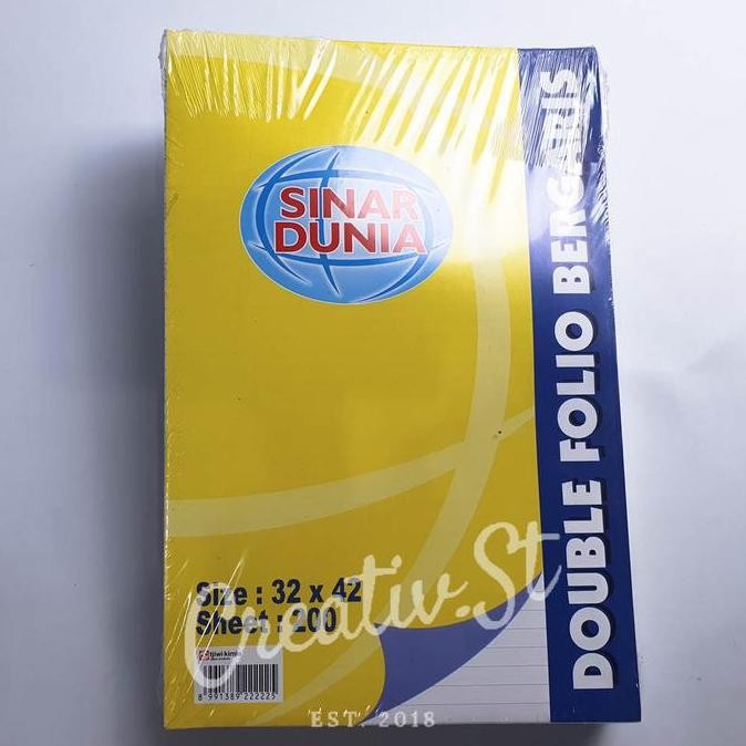 

New Collection !!! Vision Kertas Double Folio Bergaris 200 Lembar (1 Pak)