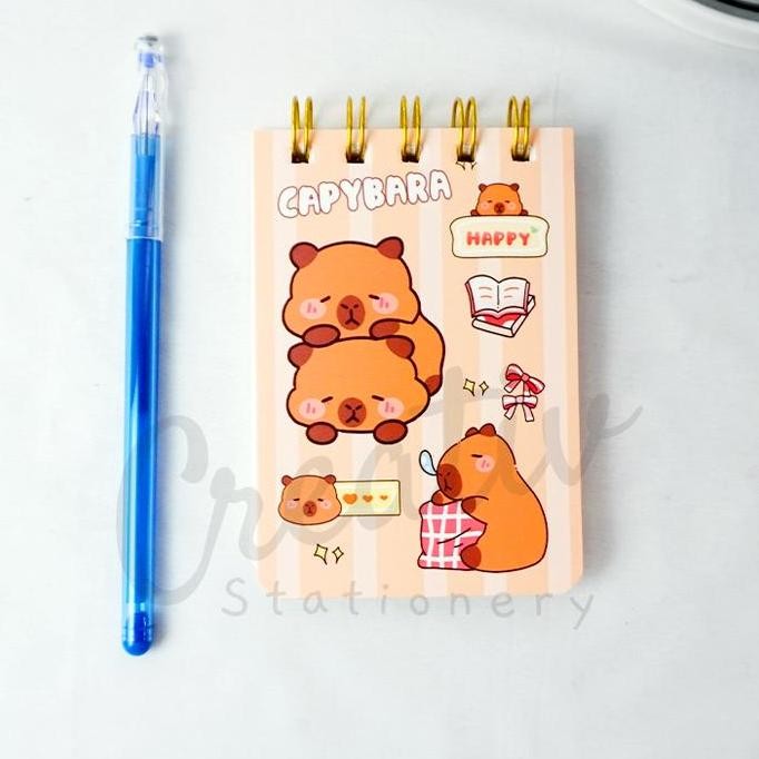 

Termurah !!! Buku Saku Motif Kapibara A7 Capybara Pocket Notepad